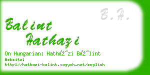 balint hathazi business card